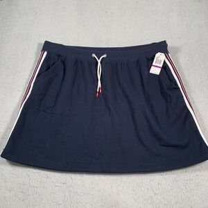 Nautica Skirt Womens 2XL Blue Cotton Polyester Casual